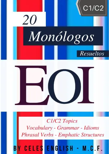 Portada de 20 Monólogos EOI resueltos C1 C2